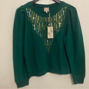 Women Lightweight Cotton Sweater Top XL Long Sleeves Truself